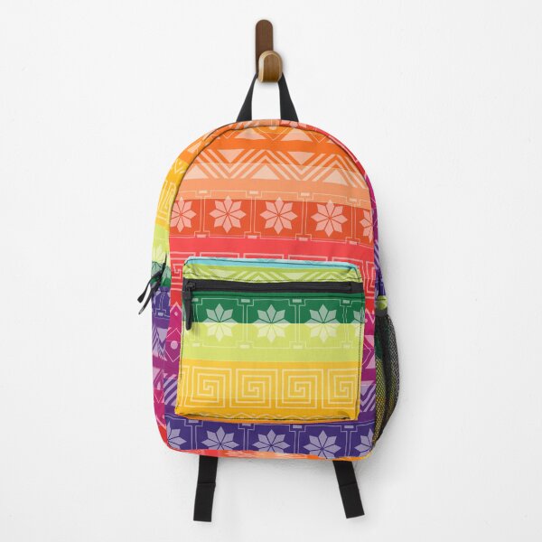 Item preview, Peruvian Textile Style Design / Rainbow Flag with geometric shapes. designed and sold by Akbaly.