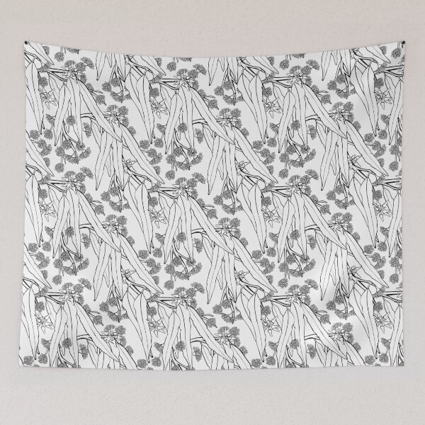 Item preview, Elegant Eucalyptus Garden - Black and White Palette designed and sold by Sketchbook Designs.