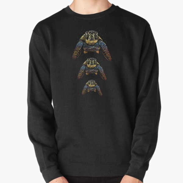 Colorful Sea Turtles - Please Protect Our Seas Recycle Pullover Sweatshirt