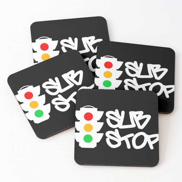 Item preview, sub stop logo white designed and sold by Thea B Creates.