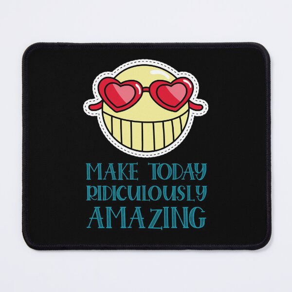 Item preview, Make Today Ridiculously Amazing. Funny Smile Emoji With Heart Shape Sunglasses designed and sold by PrintNJoy.