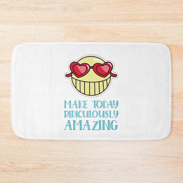 Item preview, Make Today Ridiculously Amazing. Funny Smile Emoji With Heart Shape Sunglasses designed and sold by PrintNJoy.