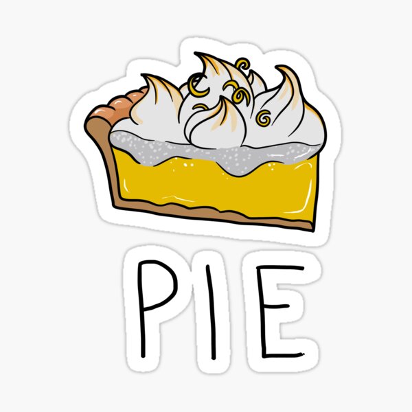 Lemon Meringue Pie Sticker For Sale By Vampire Chicken Redbubble 