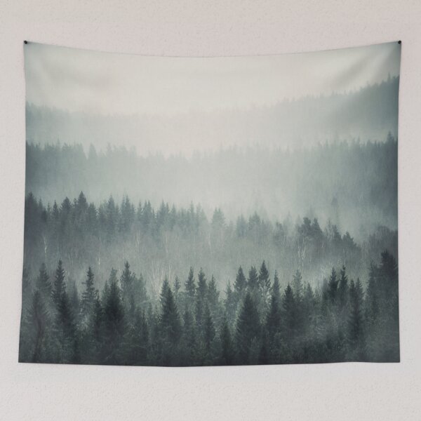 Item preview, Misty Winter Pine Forest designed and sold by Simi2020.