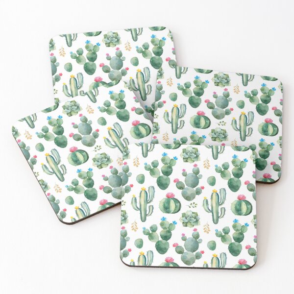Item preview, Floral Green Cactus Watercolor designed and sold by ThompsonBeauty.