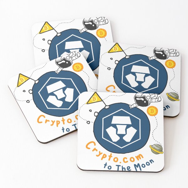 Item preview, Crypto com coin to the moon, Cryptocurrency, CRO HODL bitcoin, graphic funny style   designed and sold by KittySSmith.