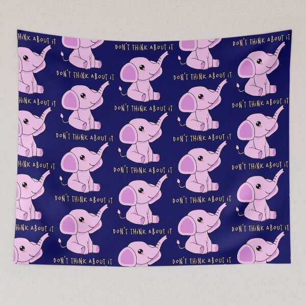 Item preview, Don't Think About A Pink Elephant designed and sold by Happy Puppy Print On Demand.