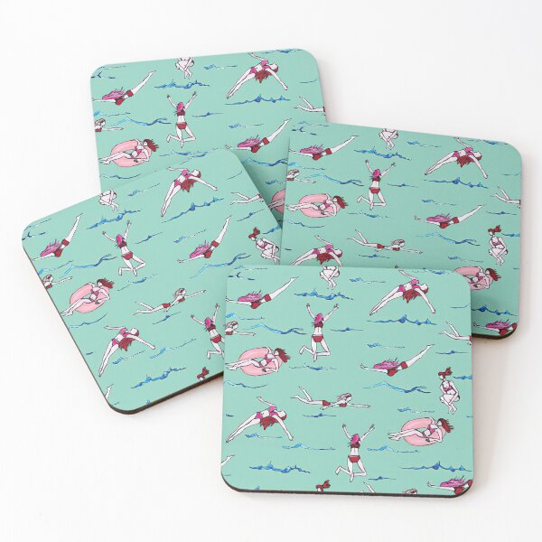 Item preview, Swimming Girl Watercolor designed and sold by ThompsonBeauty.