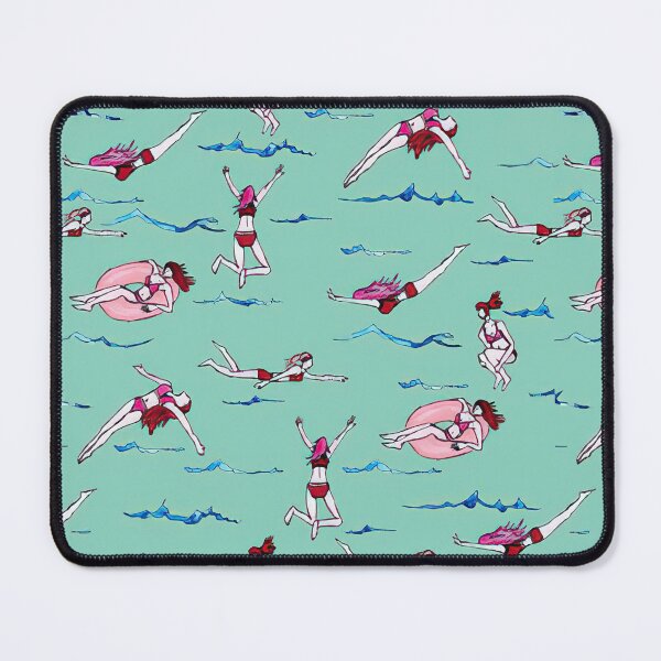Item preview, Swimming Girl Watercolor designed and sold by ThompsonBeauty.