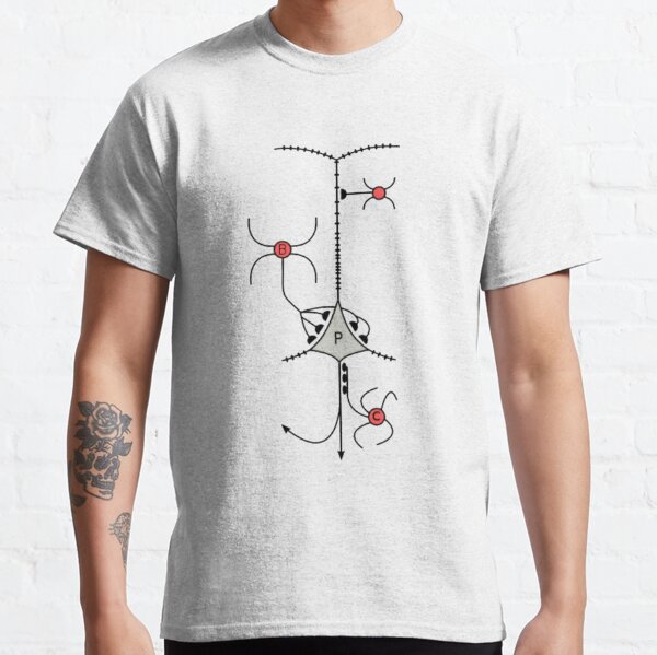 A neuron or nerve cell is an electrically excitable cell that communicates with other cells via specialized connections called synapses. Classic T-Shirt