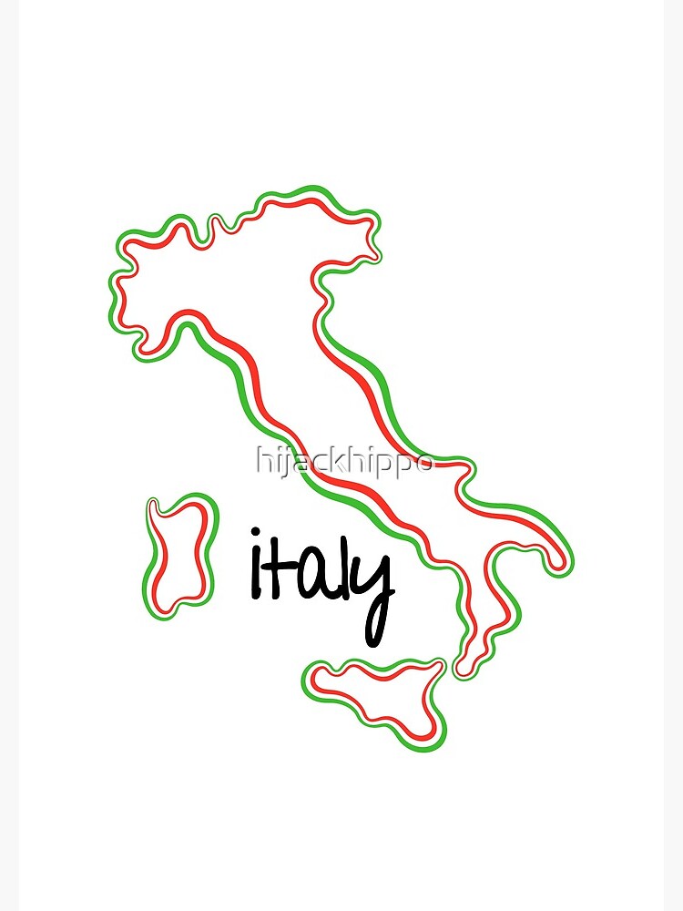 Italien Karte Italia Umriss Italienische Flagge Italienische
