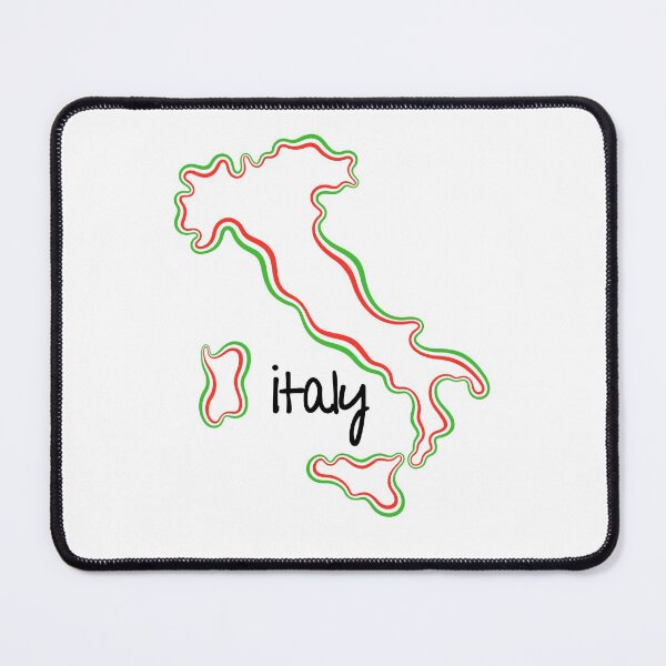 Item preview, Italy Map Outline with Flag Colors - Italy In Black Letters designed and sold by hijackhippo.