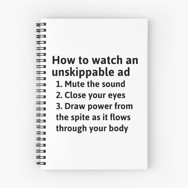 Item preview, How to Watch an Unskippable Ad - Dark on Light designed and sold by redvioletart.