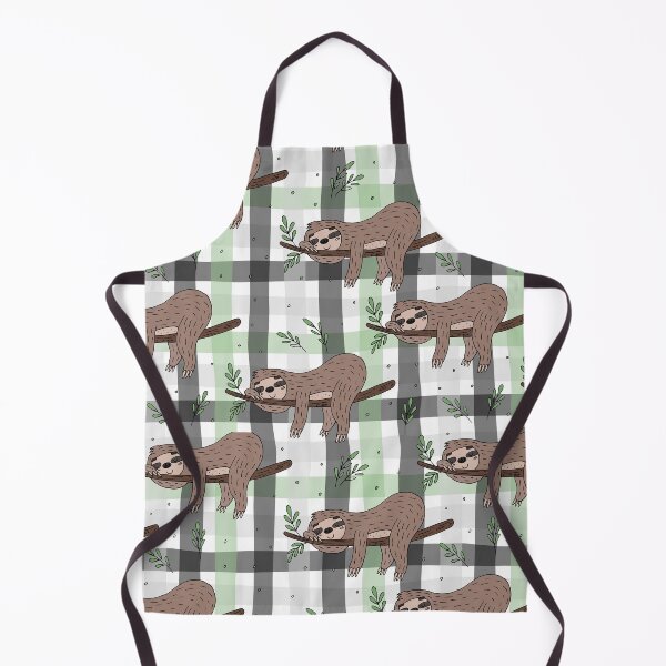 Item preview, Sleeping Sloth On Plaid Background designed and sold by CatheriLove.