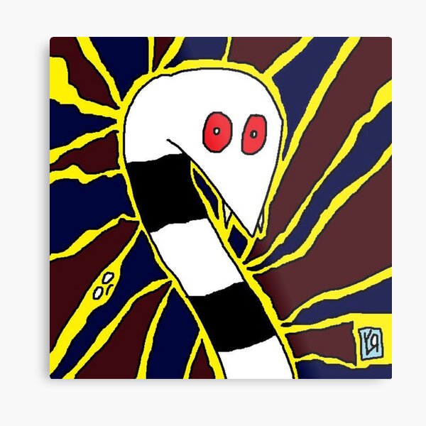 "Snake Freaks Out" by Richard F. Yates Metal Print