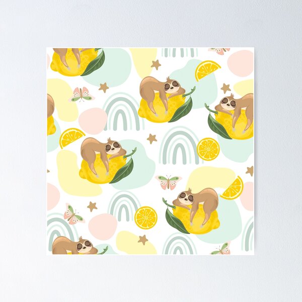 Item preview, Sloth On Lime With Lime Slices  designed and sold by CatheriLove.