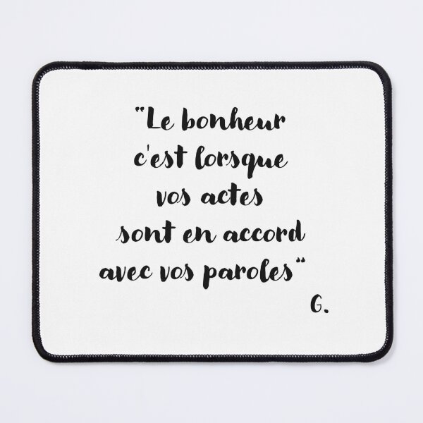 Item preview, Gandhi Philosophy Happiness French Quote Black Classic  designed and sold by jujupey.