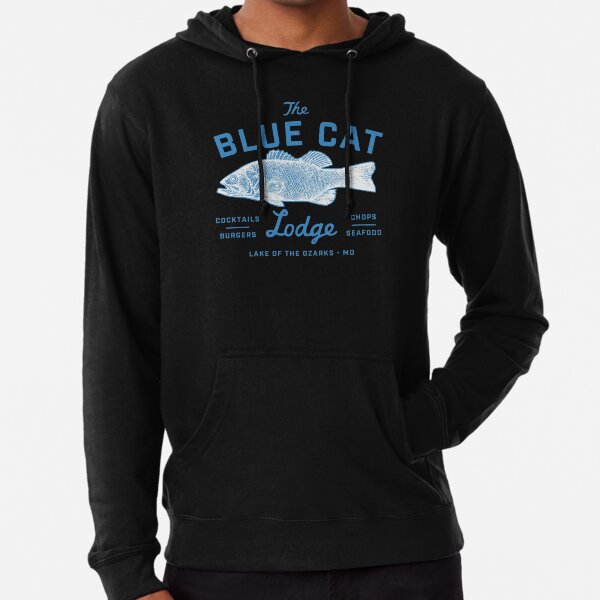 Ozark Blue Cat Lodge Sign Pullover Hoodie