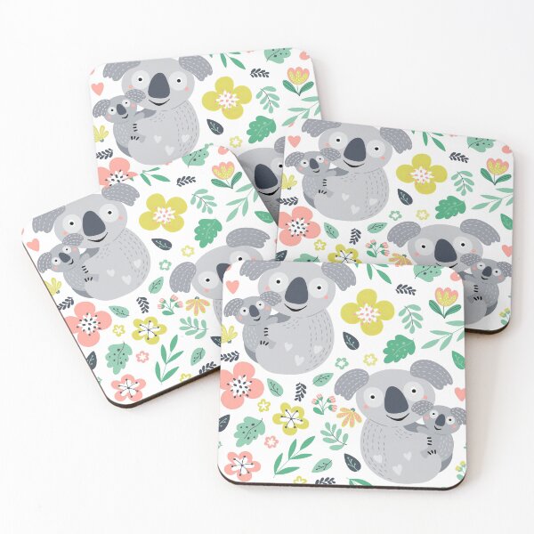 Item preview, Koala Mom And Baby Floral  designed and sold by CatheriLove.