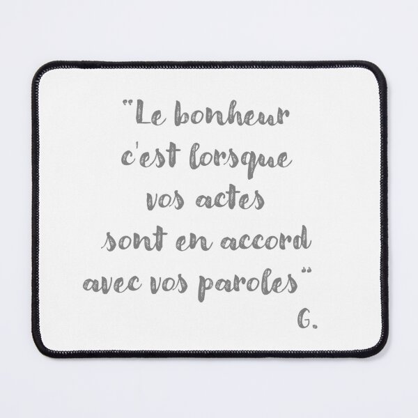 Item preview, Gandhi Philosophy Happiness French Quote Grey  designed and sold by jujupey.