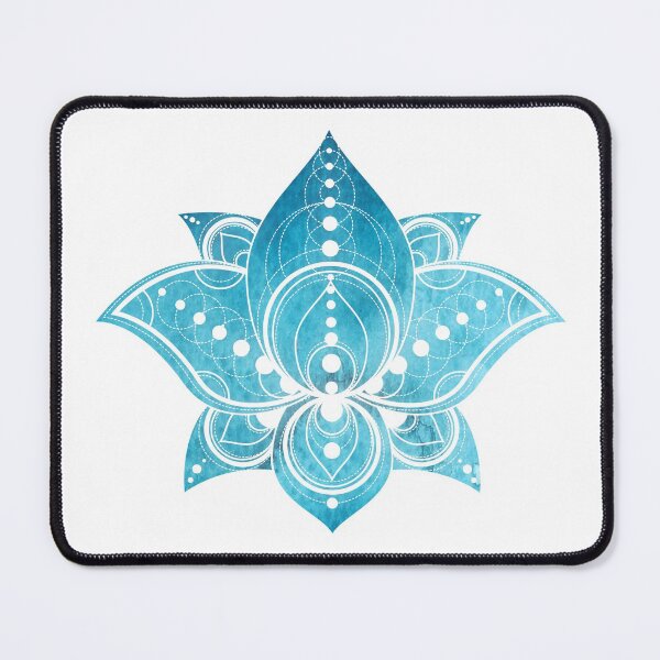Item preview, Lotus Flower l Watercolor texture l Blue l Teal designed and sold by Adaba-Spirits.