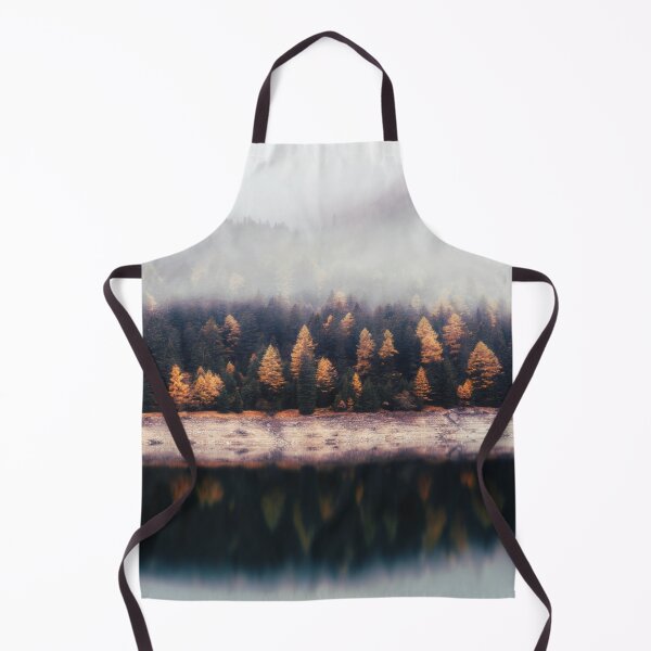 Item preview, Misty Autumn Pine Forest And Lake Landscape designed and sold by Simi2020.