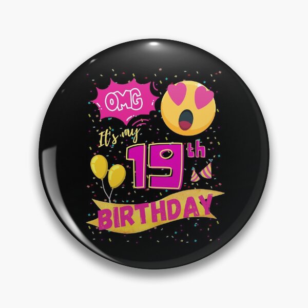 Item preview, OMG It's My 19th Birthday Emoji Love Eye designed and sold by singRsong.