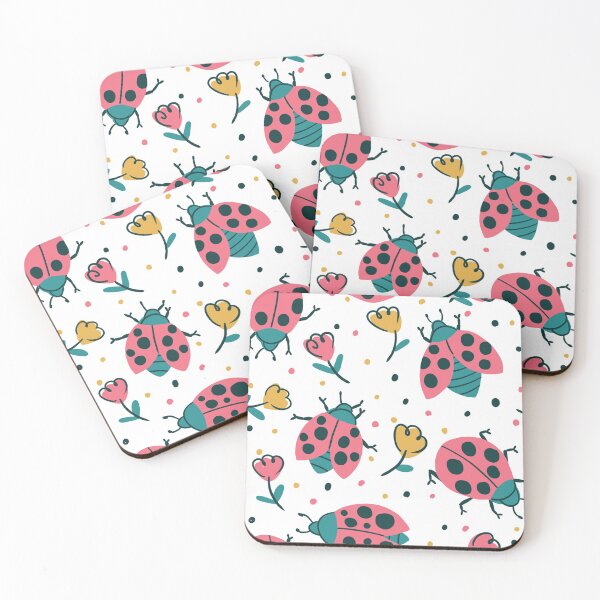 Item preview, Ladybug and flowers childish vector seamless designed and sold by CatheriLove.
