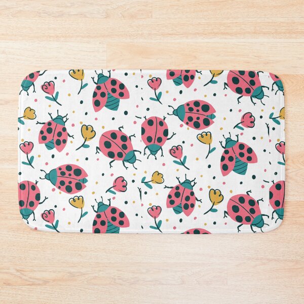 Item preview, Ladybug and flowers childish vector seamless designed and sold by CatheriLove.