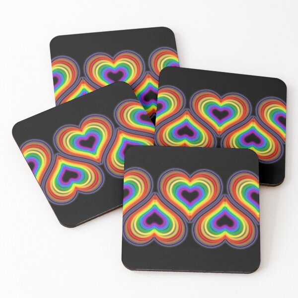 Item preview, POC Inclusive Pride Neon Light Hearts designed and sold by SpectreSparkC.