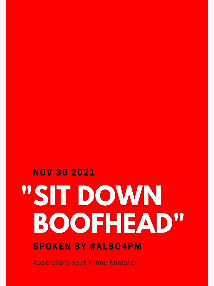 Thumbnail 3 of 3, Journal, Sit Down Boofhead designed and sold by giants-com-au.