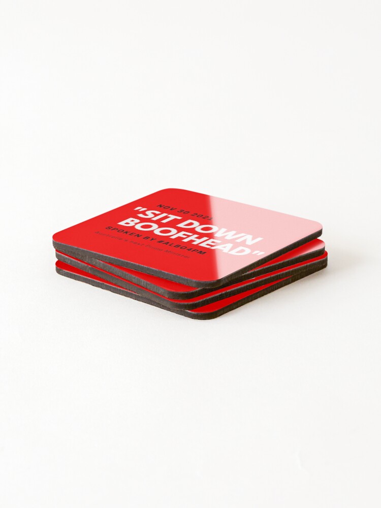 Thumbnail 4 of 5, Coasters (Set of 4), Sit Down Boofhead designed and sold by giants-com-au.