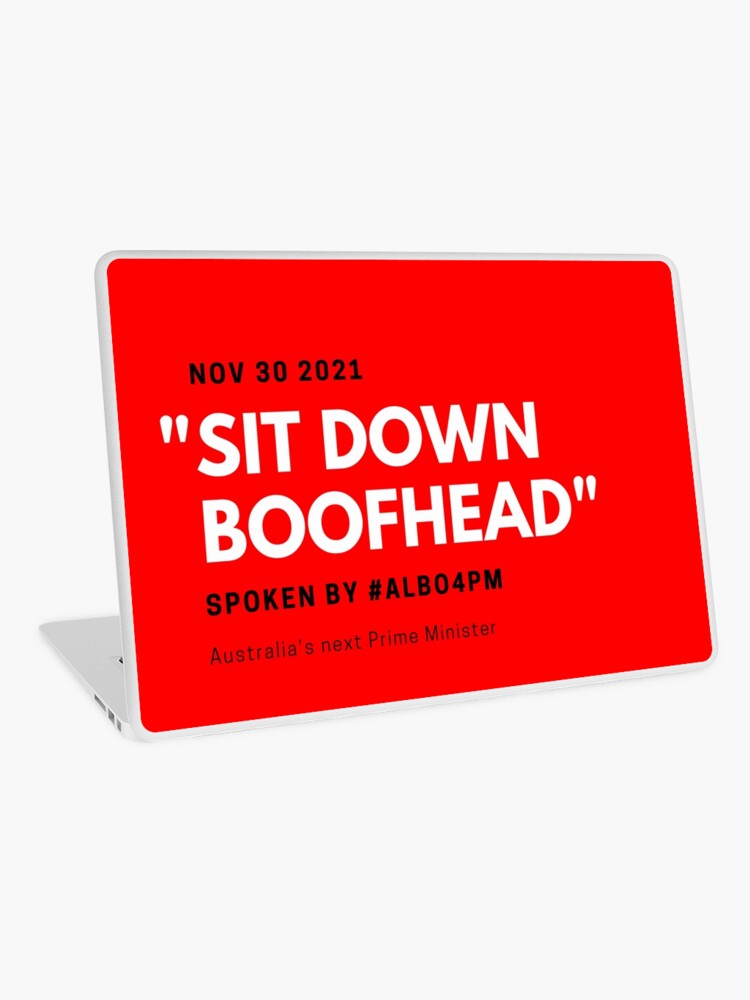 Thumbnail 1 of 2, Laptop Skin, Sit Down Boofhead designed and sold by giants-com-au.