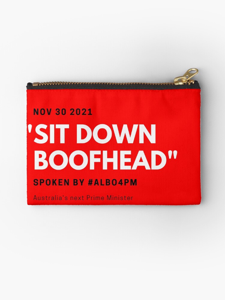 Thumbnail 1 of 4, Zipper Pouch, Sit Down Boofhead designed and sold by giants-com-au.