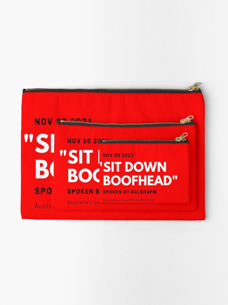 Thumbnail 2 of 4, Zipper Pouch, Sit Down Boofhead designed and sold by giants-com-au.