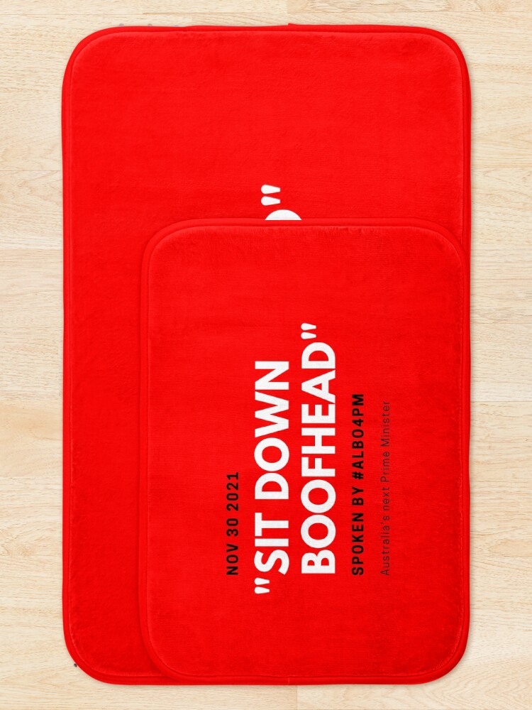 Thumbnail 5 of 6, Bath Mat, Sit Down Boofhead designed and sold by giants-com-au.