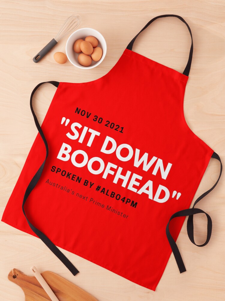 Thumbnail 1 of 6, Apron, Sit Down Boofhead designed and sold by giants-com-au.