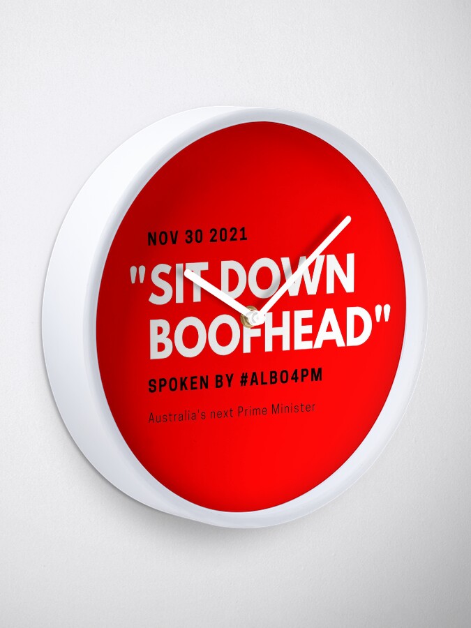 Thumbnail 1 of 4, Clock, Sit Down Boofhead designed and sold by giants-com-au.