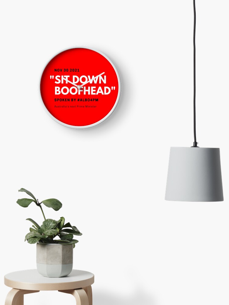 Thumbnail 2 of 4, Clock, Sit Down Boofhead designed and sold by giants-com-au.