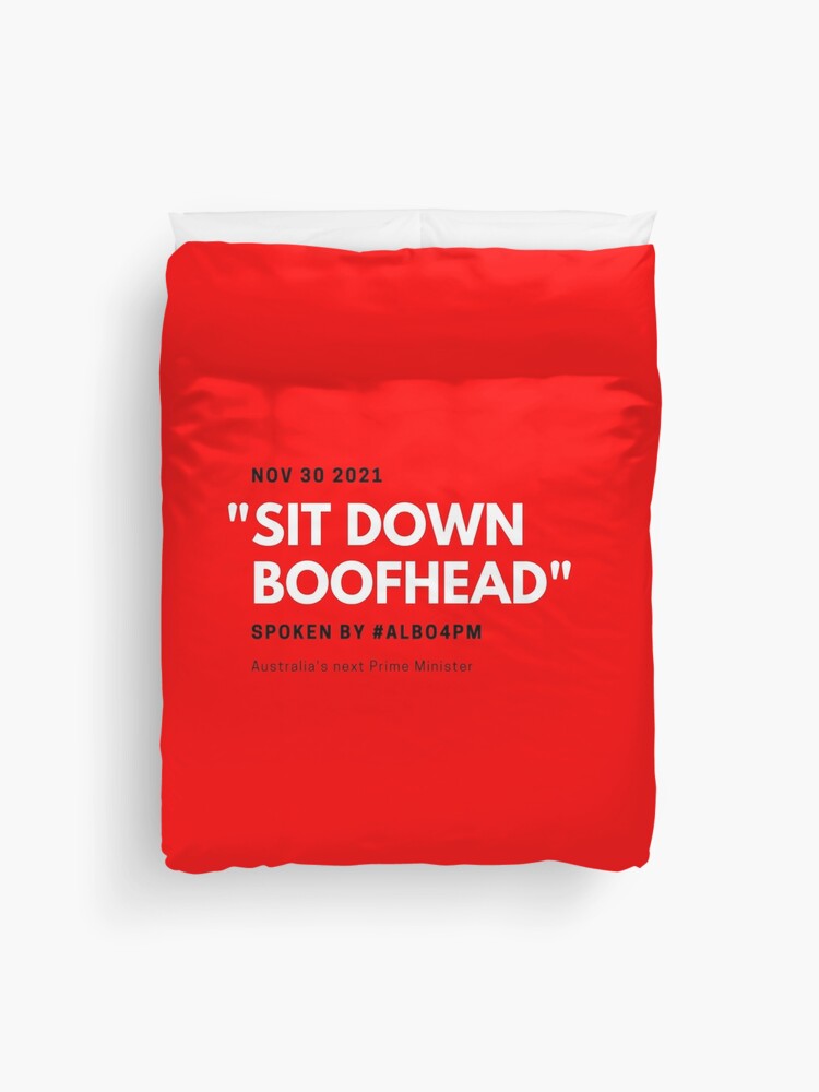 Thumbnail 1 of 2, Duvet Cover, Sit Down Boofhead designed and sold by giants-com-au.
