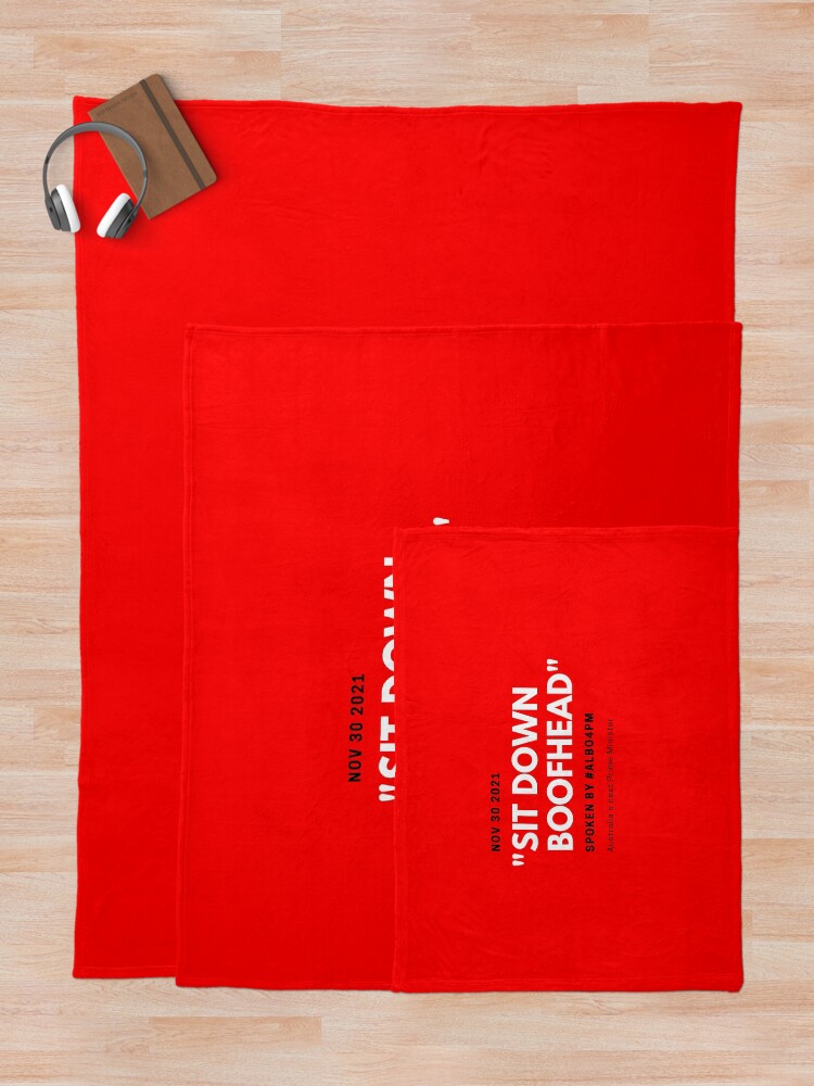 Thumbnail 5 of 6, Throw Blanket, Sit Down Boofhead designed and sold by giants-com-au.