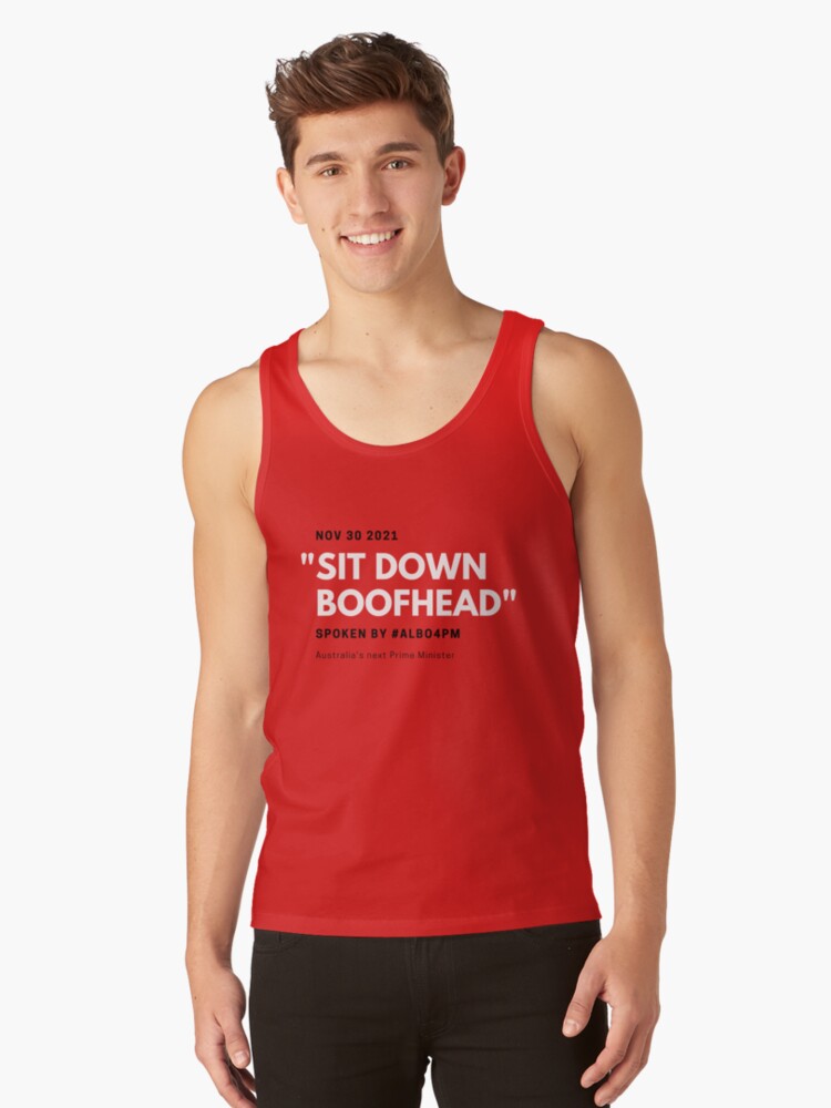 Thumbnail 1 of 3, Tank Top, Sit Down Boofhead designed and sold by giants-com-au.