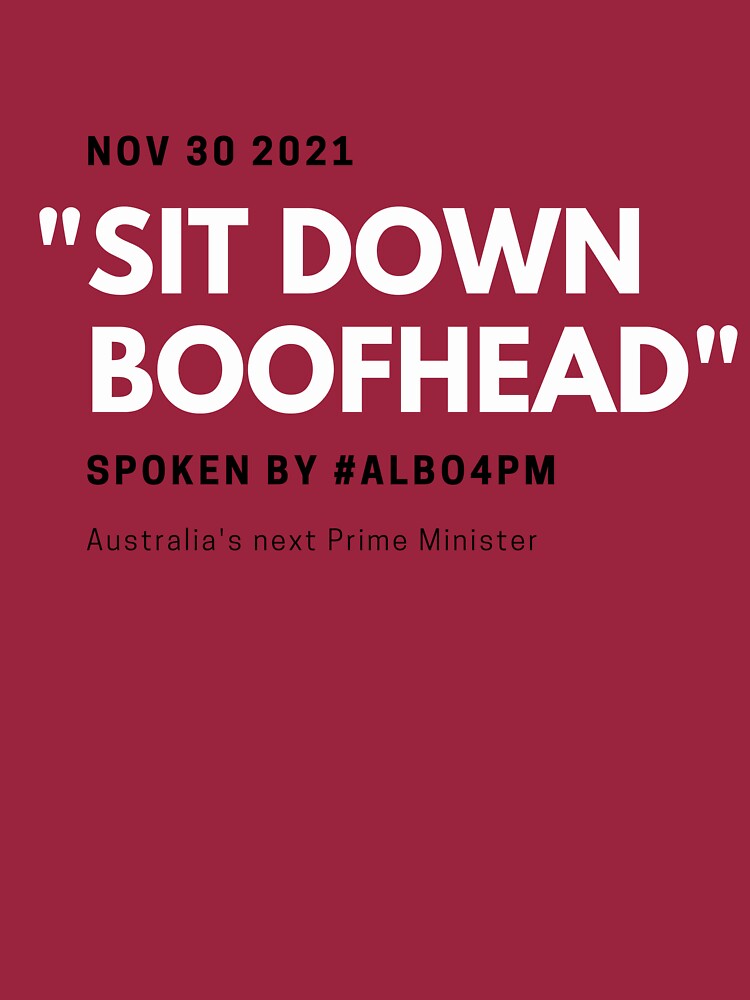 Thumbnail 5 of 5, Long Sleeve T-Shirt, Sit Down Boofhead designed and sold by giants-com-au.