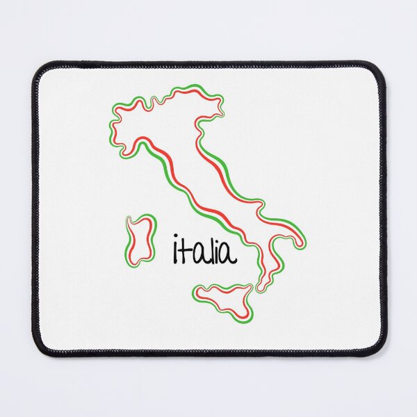 Item preview, Italy Map Outline with Flag Colors - Italia In Black Letters designed and sold by hijackhippo.