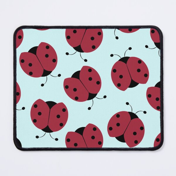 Item preview, Large red cartoon beetles on a blue background designed and sold by CatheriLove.