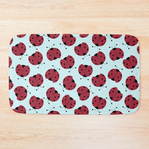 Item preview, Large red cartoon beetles on a blue background designed and sold by CatheriLove.