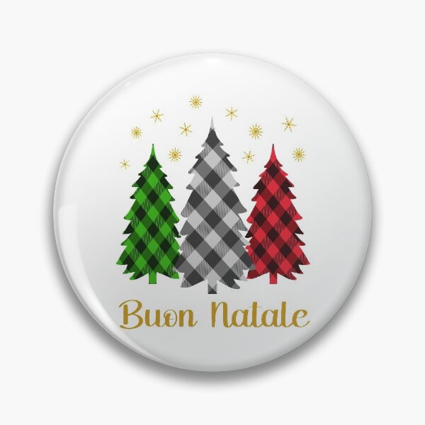 Item preview, Buon Natale Italian Holiday Saying With Buffalo Plaid Christmas Trees designed and sold by Bad Kitty Designz.