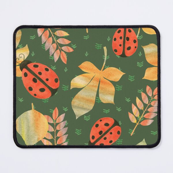 Item preview, Botanical background with ladybugs designed and sold by CatheriLove.