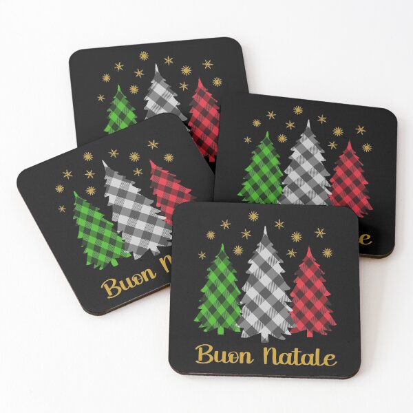 Item preview, Buon Natale Italian Saying With Italian Flag Colored Christmas Trees designed and sold by Bad Kitty Designz.
