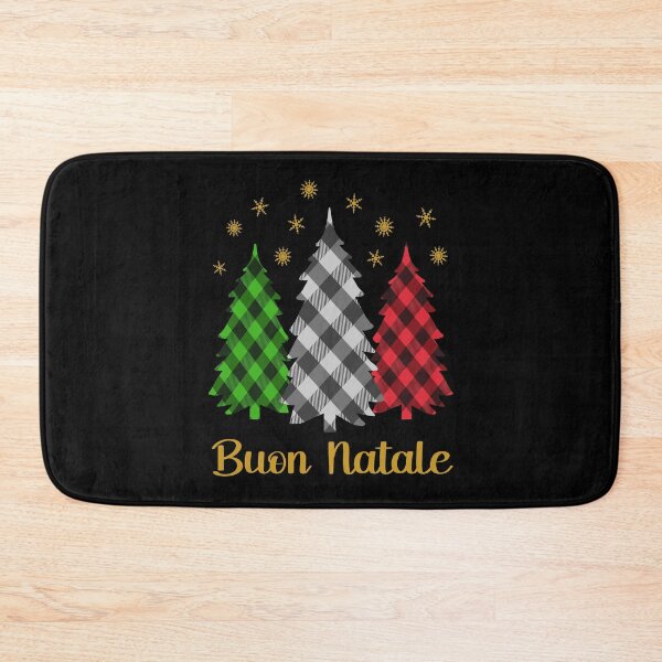 Item preview, Buon Natale Italian Saying With Italian Flag Colored Christmas Trees designed and sold by Bad Kitty Designz.